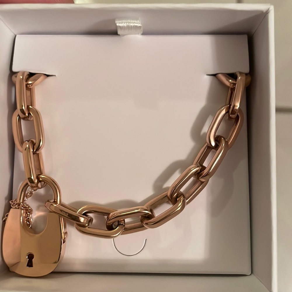 Rose Gold Michael Kors “You’re Locked In” Bracelet